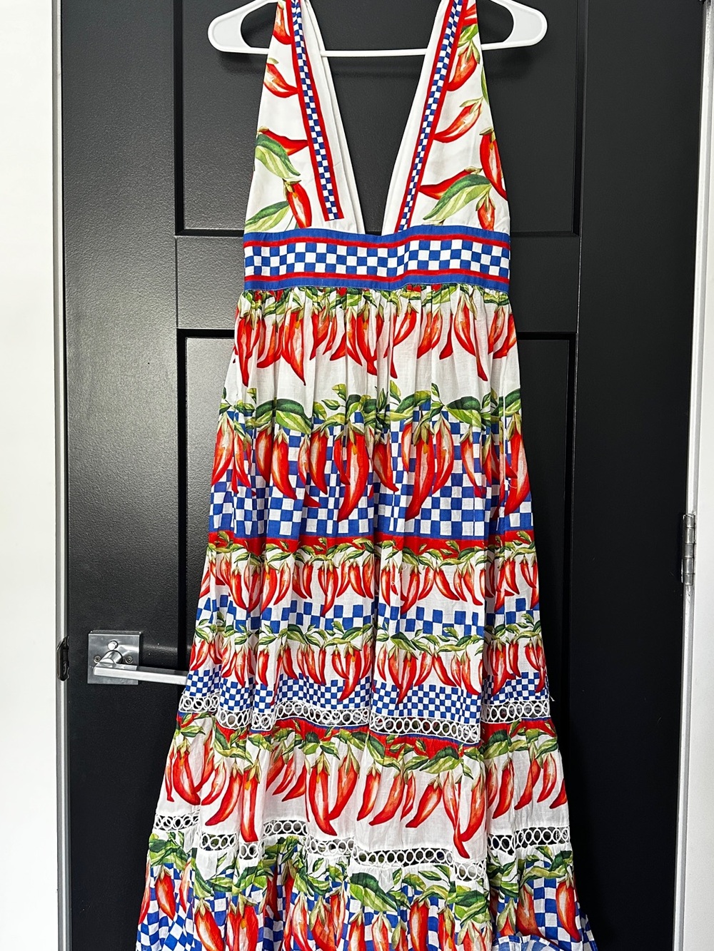 Farm Rio Picnic Peppers Ainika Midi Dress Size Medium - Picture 10 of 16